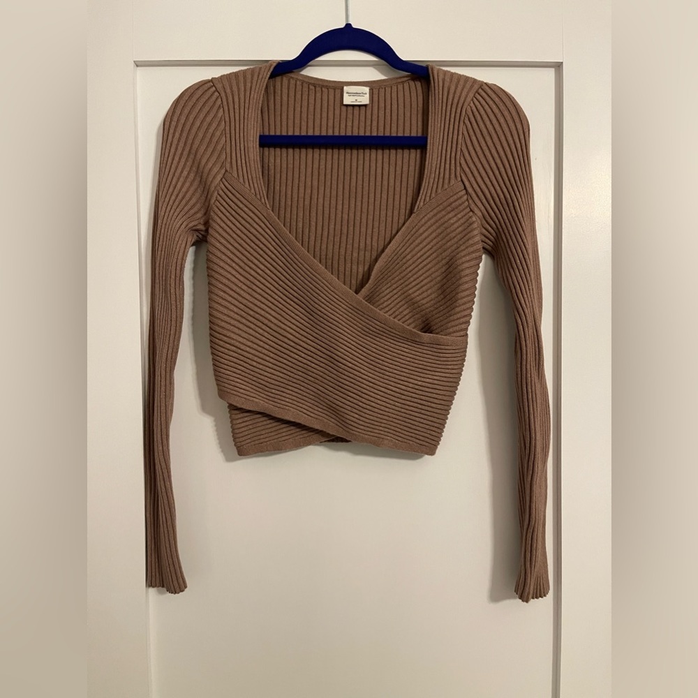 Abercrombie wrap front sweater